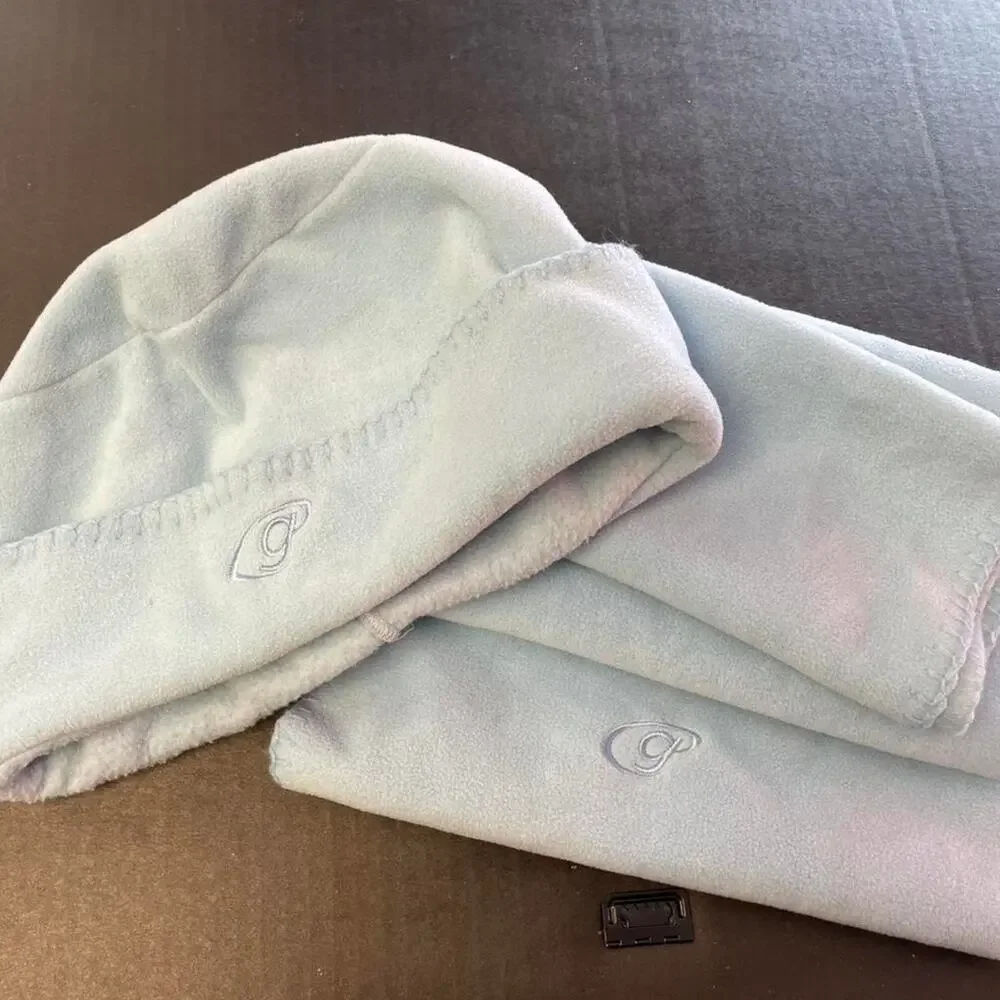 Light blue fleece hoodie